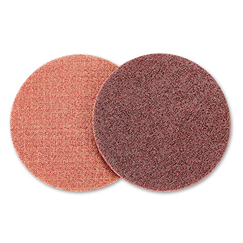 BHA Hook & Loop Surface Conditioning Discs for Metal Surface Prep, 7" - 10 Pack (Red (Medium))