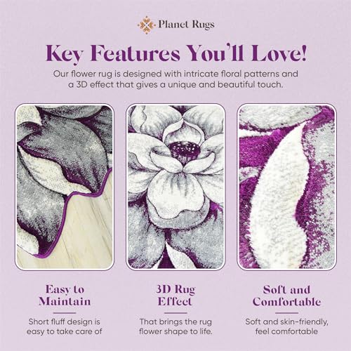 Tapete decorativo redondo Flower Rug 5ft miniatura 4
