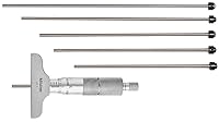 Vista 3 de Mitutoyo Series 129 Vernier calibrador de profundidad, varillas intercambiables, tipo micrómetro, pulgada, 1