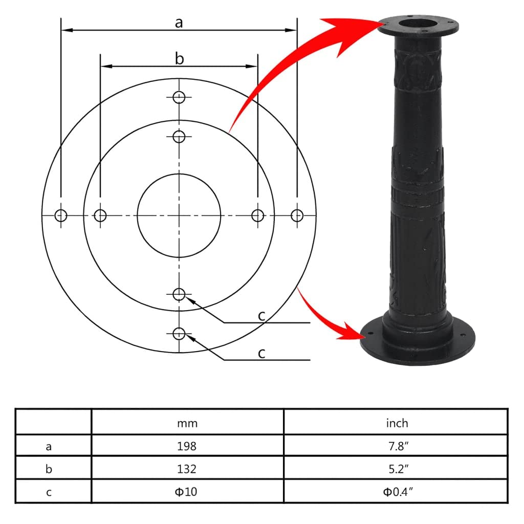 vidaXL Base per Pompa d'Acqua da Giardino Manuale in Ghisa Supporto Fontana
