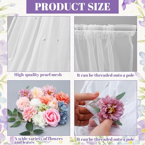 Kit de fondo con cortina de flores 10x10 ft Tingjoo miniatura 3