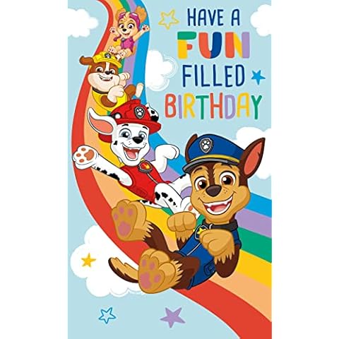 Paw Patrol Birthday Card with Envelope Cover