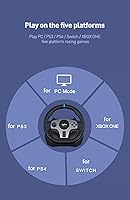 Vista 3 de PXN V9 Racing Wheel with Pedals and Shifter 270900 Degree Gaming steering Wheel for PC,PS4,PS3,Xbox One, Xbox Series XS,N-Switch (NOT Support MacPS5)