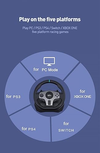 Miniatura 3 de PXN V9 Racing Wheel with Pedals and Shifter 270900 Degree Gaming steering Wheel for PC,PS4,PS3,Xbox One, Xbox Series XS,N-Switch (NOT Support MacPS5)