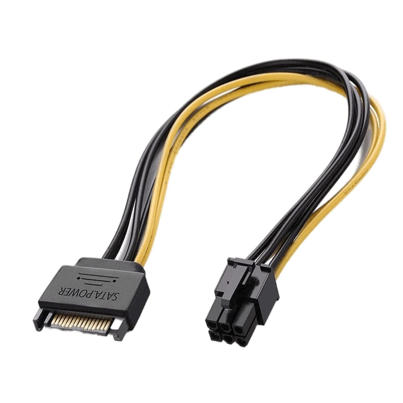 PARUHT SATA 15 Pin Male to ATX 6 Pin PCI Express Graphics Video Card Power Component Cable,Black (B09Q8ZBN23) Amazon Price History, Amazon Price Tracker