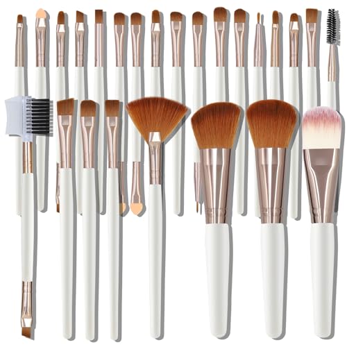 HIFILUZ Set de Brochas de Maquillaje Profesional de 25 Piezas, Se Puede Utilizar para la Base de Maquillaje, Maquillaje de Ojos, Maquillaje de Labios, Sombreado...