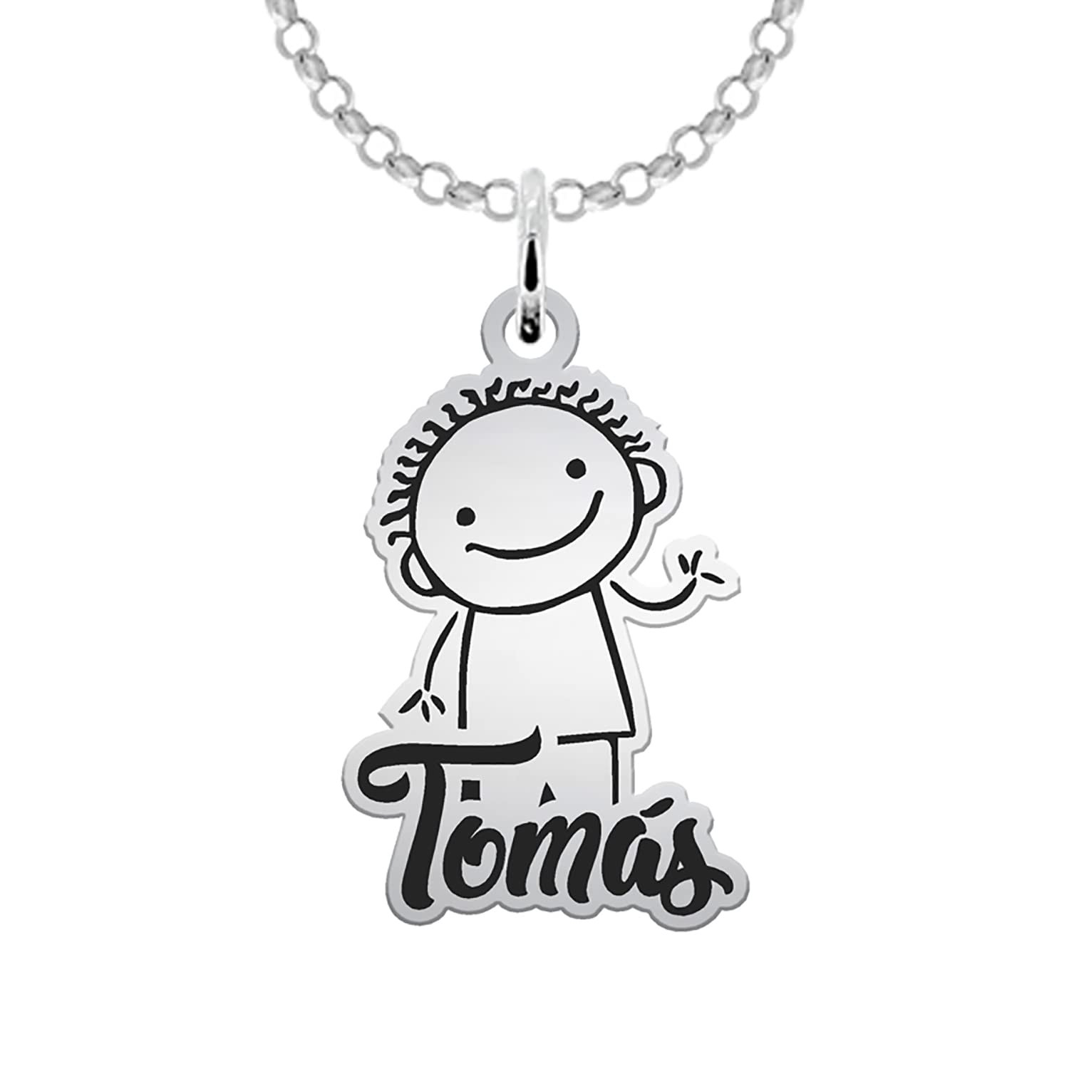 Colgante Niños PLATA DE LEY personalizado con hasta 3 niños