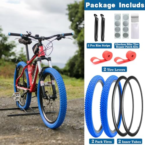 SIMEIQI Color Tires 24″x1.95″ 26″x1.95″ 2 Pack 24/26 Bike