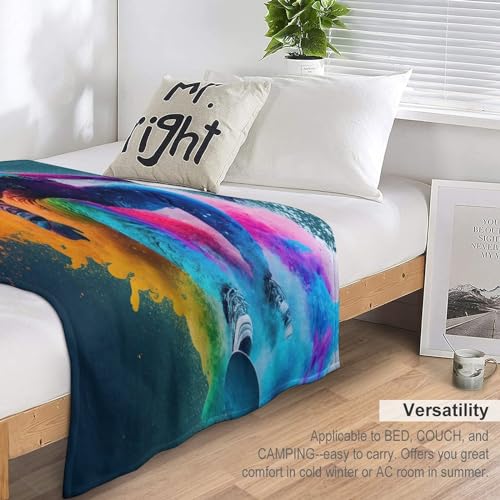 Plaid flanelle snowboard couverture douillette pour soirées chalet et canapé - 6
