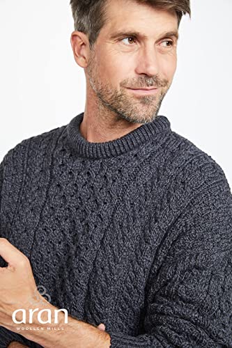 Men's Irish Traditional Wool Pullover Sweater (X-Small, Derby)2