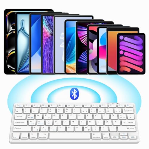 TQQ Kabellose Bluetooth Tastatur, Deutsches Layout QWERTZ, Ultraslim Ergonomisches Design… – Ansicht 2