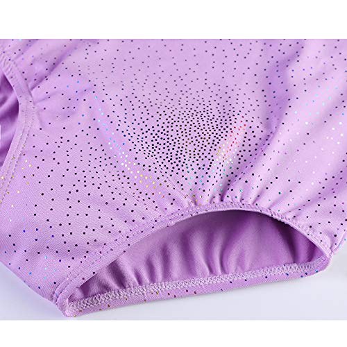 HOZIY Leotards for Girls Ballet Gymnastics Sleeveless Long Sleeve Colorful Sparkles Aqua Blue Pink Purple Solid