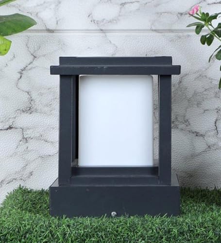 Image of SINOMAN Metal and Glass Unbreakable Light for Home Gate Waterproof | Outdoor Garden Light | Pillar Gate Lights (GL Stairs Med, Pack of 2)