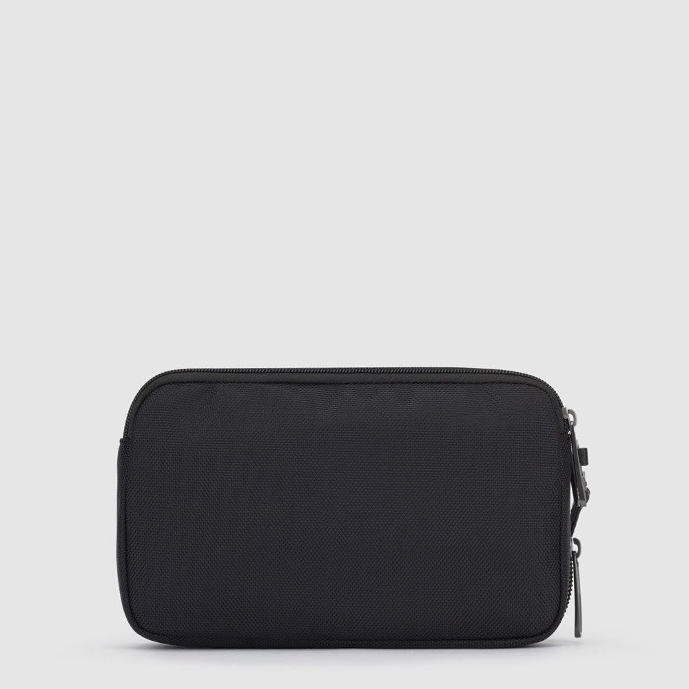 Pochette uomo a due scomparti in tessuto riciclato