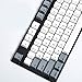 immagine 5Qisan Keycaps 108 Keys PBT Keycaps Set PBT Portachiavi sottotegola per tastiere meccaniche-Grigio Combo Bianco
