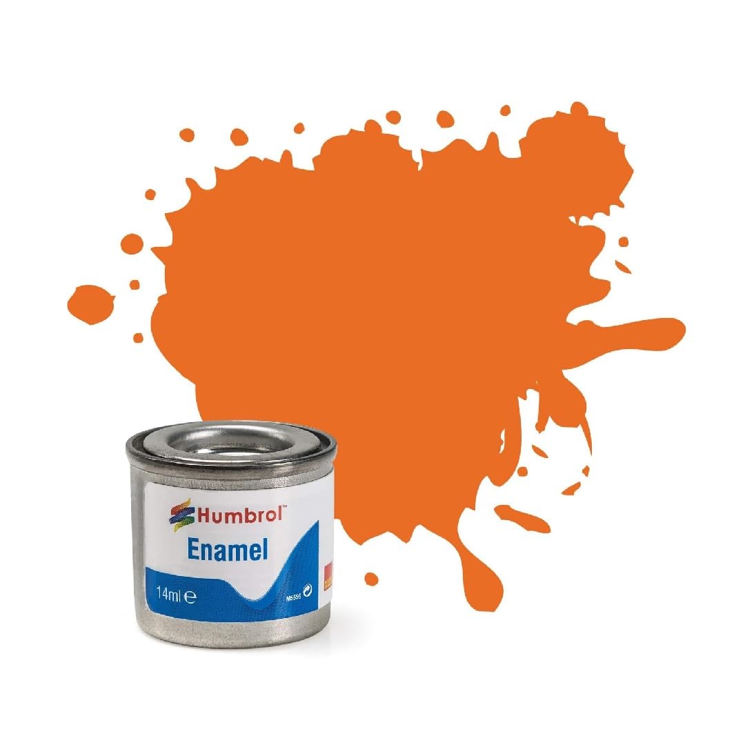 Humbrol Enamel Model Paint No 046 Matt Orange 14Ml Tin