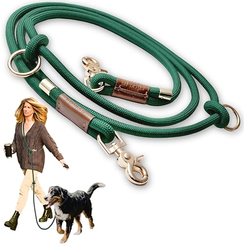 Hands Free Dog Leash, Waist Leash for Dog Walking, Running, Crossbody, Multifunctional, 2 Dogs, Dual...