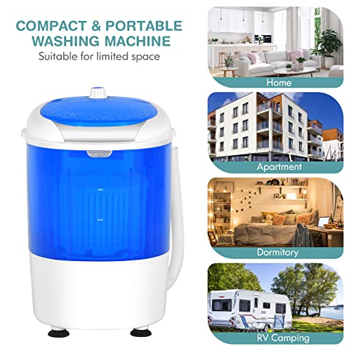 Giantex GX24977-PE Mini Washer And Spinner Combo, 5.5Lbs, Semi-Automatic Compact Laundry Apartment Dorm Rv Portable Washing Machine thumb #7