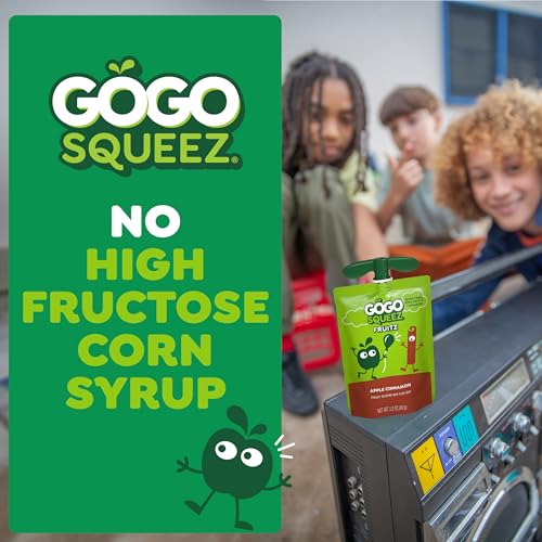 GoGo squeeZ No Sugar Added Apple Cinnamon Applesauce, 3.2 oz, 12 Count - image 5