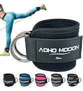 AOHO MOOON Ankle Strap for Cable Machine Attachments, Gym Accessories for Women and Men, Neoprene...