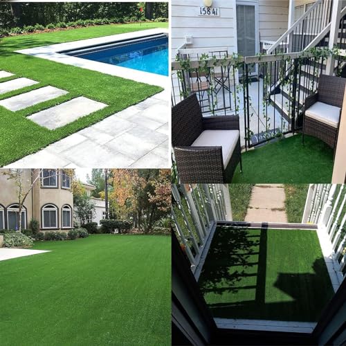 Tappeto in Erba Artificiale 2x3,5 m - Tappeto in Erba Sintetica di Alta qualità per Esterni, Patio, Balcone, Cortile e Veranda - Erba Verde per Il Paesaggio del Giardino