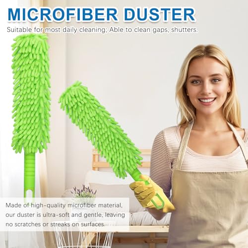 Image of 1 Pack Microfiber Feather Duster, Car Duster for Interior, Washable and Reusable, Cleaning Tool for Car, Home, Office