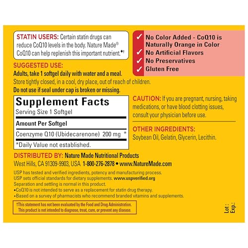 Nature Made CoQ10 200mg Softgels for Heart Health Support, 80 Softgels - image 7