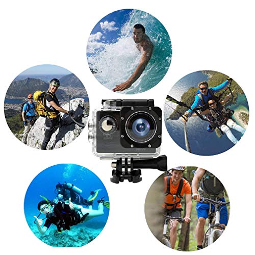 Image of Action Camera, 4K 20MP WiFi Webcam Underwater Waterproof 40M Sports Camera with 2.0 Inch LCD Screen HDMI HD Output, for Live Streaming Stabilisation,White