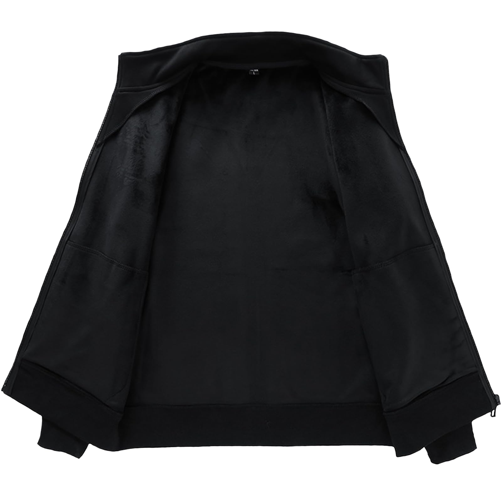 Giacca in pile da uomo personalizzata con testo e logo personalizzati con cerniera intera, colletto alla coreana, antivento, per corsa all'aperto, abbigliamento casual