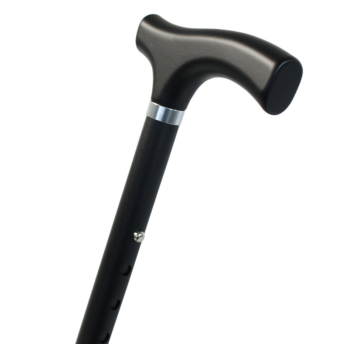 Faltstock dreifach, verstellbar 85-95cm, im Etui, schwarz, Gehstöcke