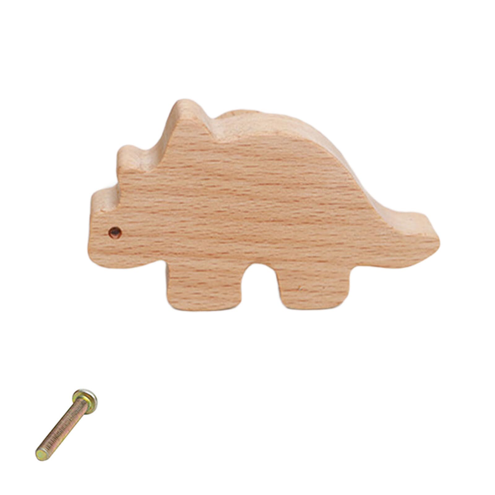 Hzbb B Natural Wood Cabinet Kno Lovely Dinosaur Drawer Pulls Decorative Furniture Handles For Children Room Wardrobe Kno Lovely Dinosaur Drawer Pulls Easy Installation Edroom Furniture