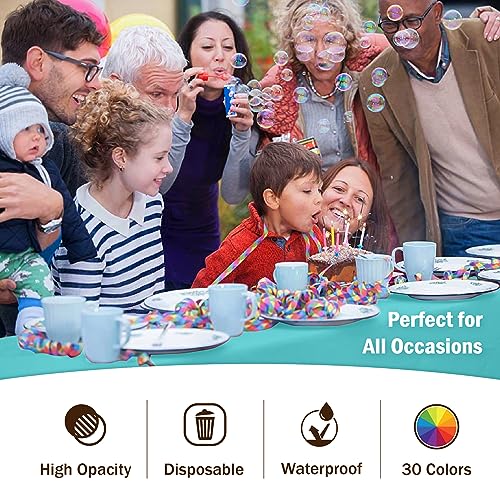 Image of Party Solids Aqua Blue Rectangular Plastic Tablecloth - 54x108 Inch, Pack of 24