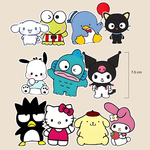 Image of Dia & Tia-Premium Fridge Magnets-Made in India for Office, Kitchen, refrigirators, Magnetic Boards-Motivational Quotes, Culture, Gamers, Cute Cartoons (KuromiFriends)