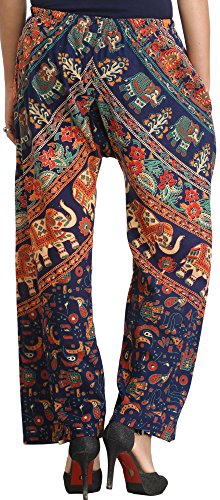 Image of Exotic India Casual Trousers from Pilkhuwa with Printed