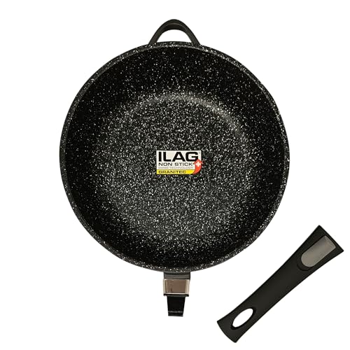 briebe Induction Cookware Set 10 Pieces, 3 Cast Aluminium Casseroles Dish + 2 Frying Pans, Non-Stick ILAG Granitec PFOA-Free, Set of Pots and Lids Glass, Silicone Gloves, Ceramic Hob, Gas, Oven - Image 18