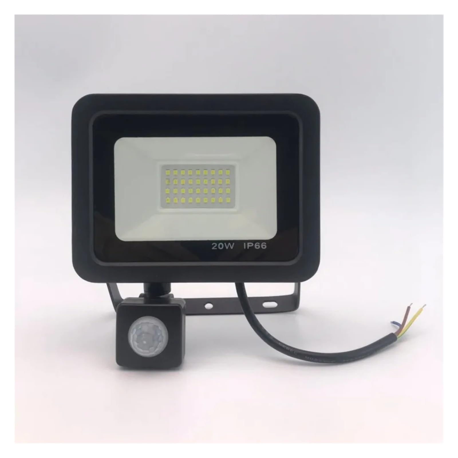 10W 20W 30W 50W 100W indukcyjne światło halogenowe Led z regulowanym czujnikiem PIR 110V 220V reflektor plac uliczny oświetlenie zewnętrzne Lucky (Size : 220V - Yellow, Material : 30W)