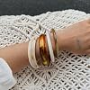 AVOGIR Chunky Acrylic Bangle Bracelet for Women Colorful Resin Bracelets Trendy Stack Statement Cuff Jewelry Gift (Colorful 4Pcs) #1