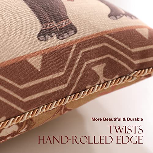 Patdrea Floral Linen Decorative Throw Pillow Covers Set Soft Durable Cushion Cases Pillowcase For Couch Bedroom Car Living Room 4 Pcs #TOP3