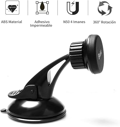 BEISK Soporte M?vil Coche Magn?tico Soporte M?vil Coche Im?n Soporte M?vil Coche Ventosa para Parabrisas y Salpicadero Compatible para iPhone X/ 8/ 8Plus/ 7/ 7P/ 6/ 6s/, Samsung, Huawei, Xiaomi