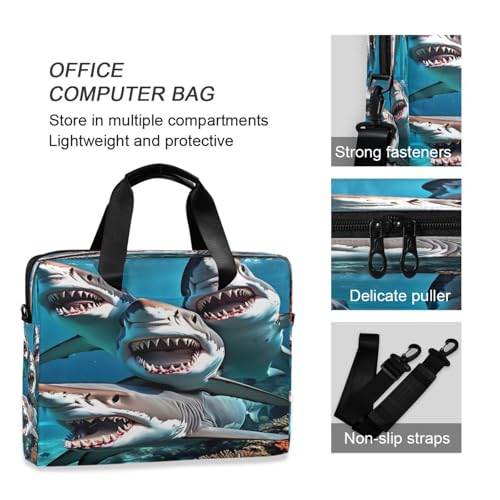 Maletín para laptop con diseño de tiburones ALAZA miniatura 5