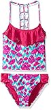YMI Girls' Fiesta Two Piece Lazer Cut Flounce Tankini Swimsuit