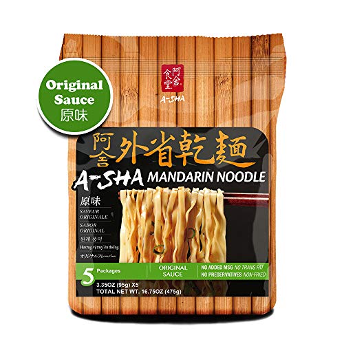 Asha Healthy Ramen Noodles, medium width noodles (5 individual 95g pouches) (Original, 1 pack)