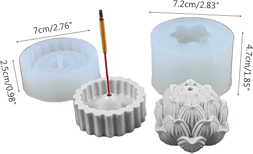 Miniatura 2 de Molde de soporte de incienso, molde de resina en forma de loto para quemador de incienso, molde para incienso, quemador de incienso, molde colector