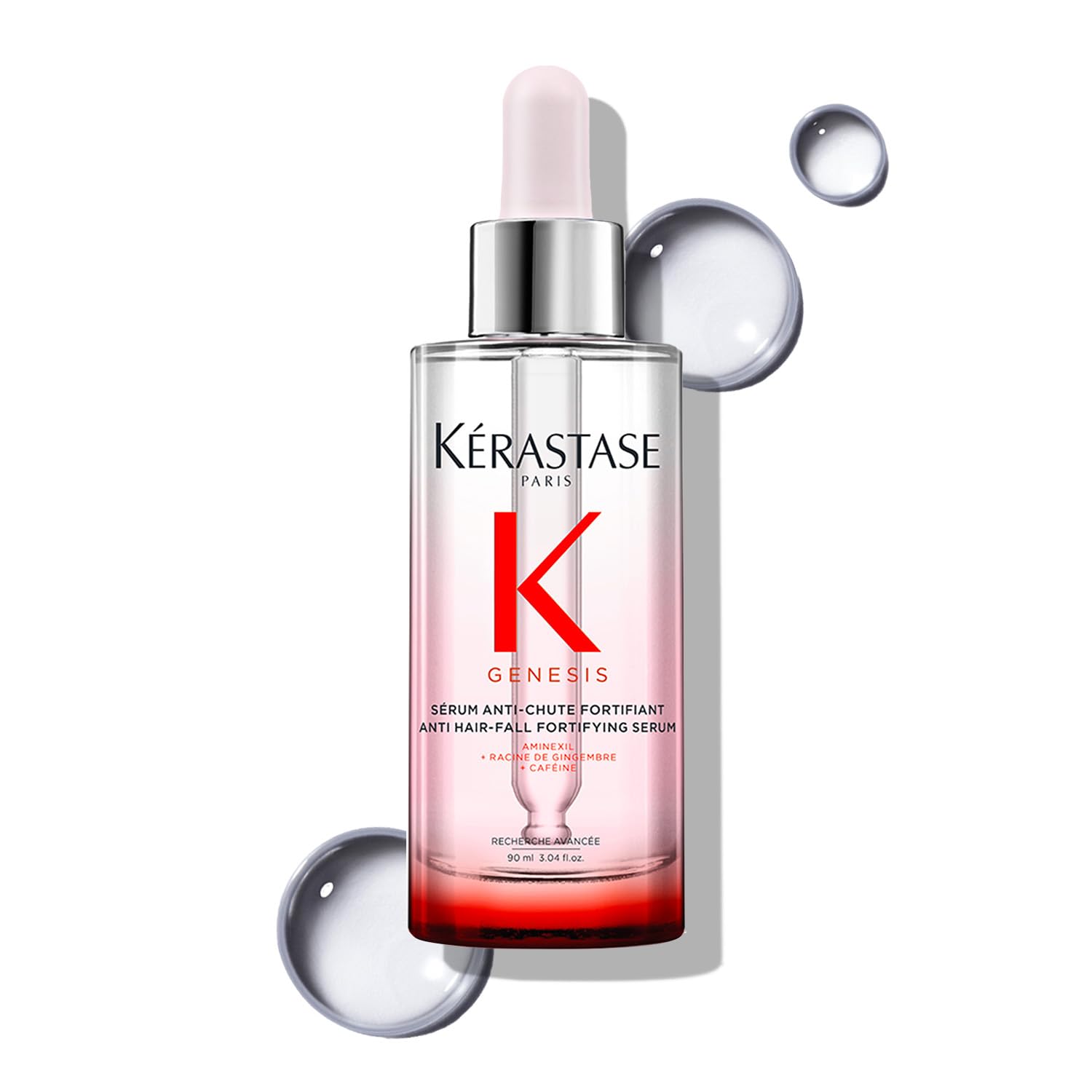 Kérastase Genesis Anti-Hair Fall Serum 90ml | Hair Serum for Hair Fall Control | Strengthens Hair | Infused with Aminexil 1.5%, Ginger Root & Caffeine