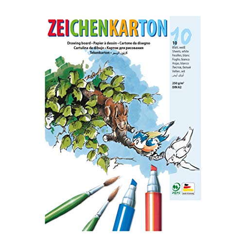 MarpaJansen Zeichenkarton A4, 230g/m² - 50 Bogen Braun & Grau, Recyclingpapier