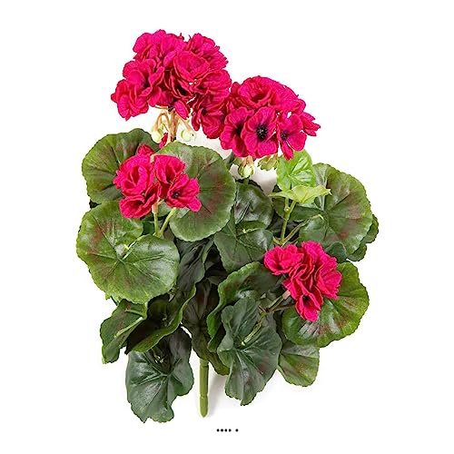 Artificielles.com - Géranium artificiel en piquet H 30 cm Rose fushia - couleur: Rose fushia 730