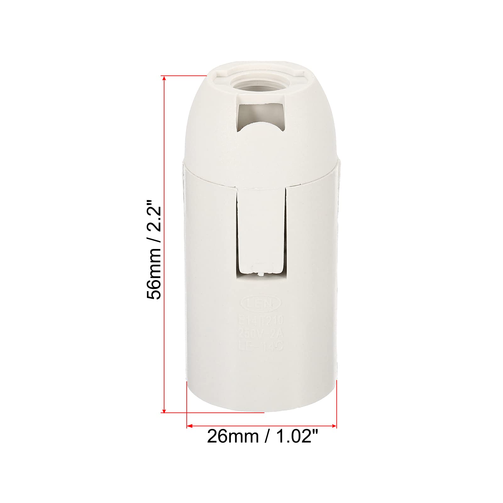 E14 Socket Base Uxcell Threaded Light Socket Base 250V E14 56x28mm ...