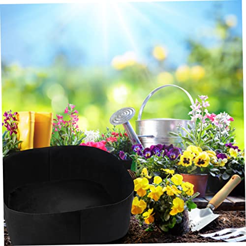 Bolsa de cultivo para plantar huerto rectangular de fieltro negro 8