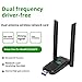 USB WiFi Adapter for PC, 1300Mbps WiFi USB 3.0 Wireless Adapter with Dual 2dBi Antennas, Dual Band 5G/2.4G for Desktop Computer, Supports Windows 11/10/8.1/8/7