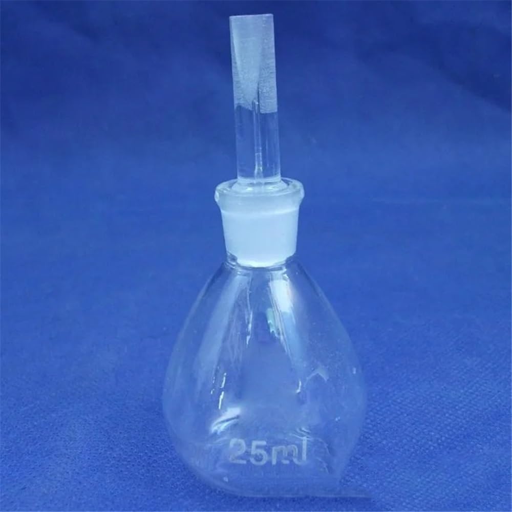 Lote de 10 picnómetros de cristalería de laboratorio de 25 ml